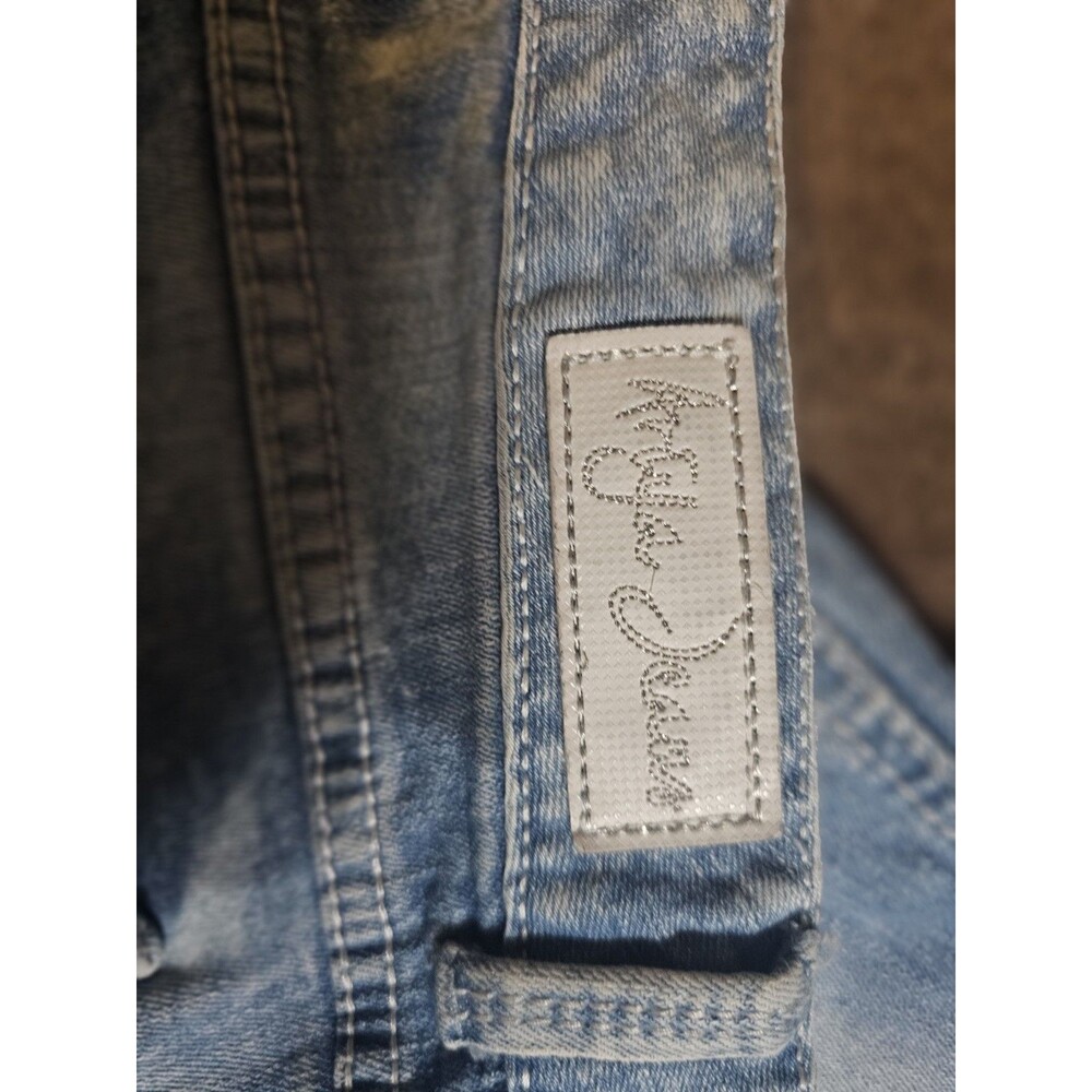 Ariya Jeans Womens 13/14 Bali Low Rise Bootcut Distressed Flex Denim Blue - Picture 8 of 11